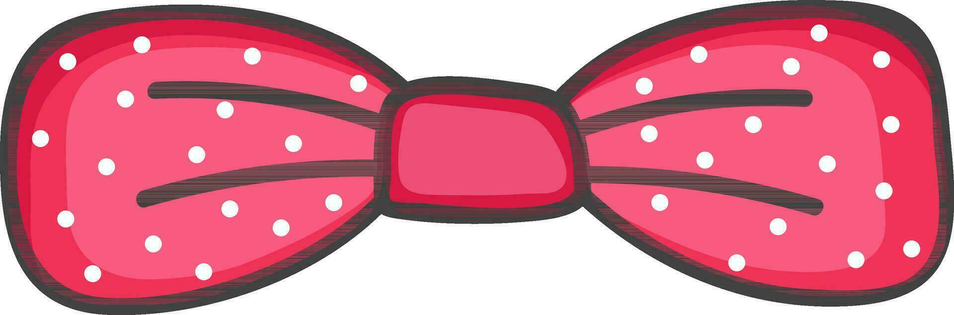 platt illustration av rosa rosett slips. vektor