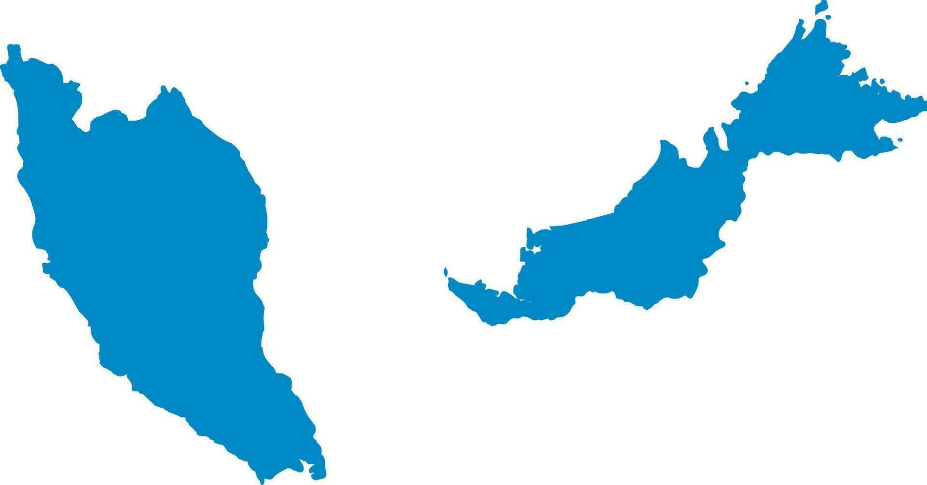 stat sällskapsdjur av malaysia Kartor i blå Färg vektor