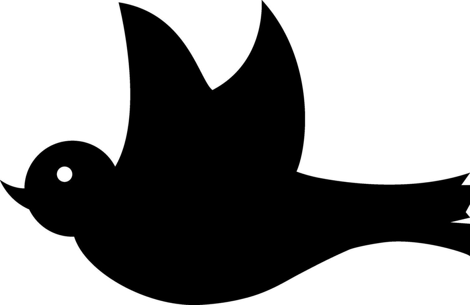 platt ikon av fågel flygande vektor