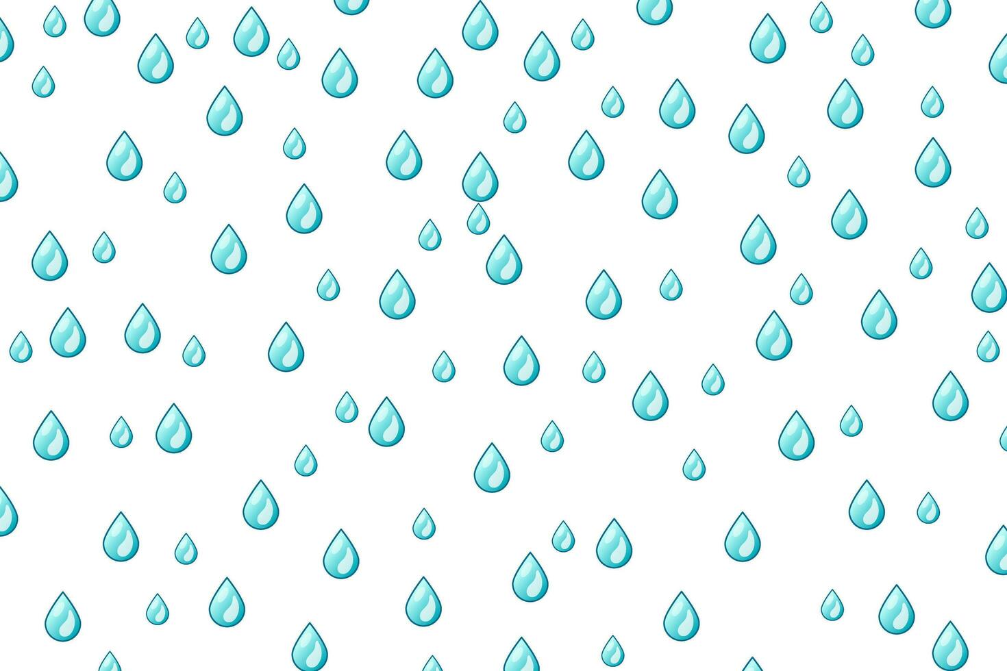 tecknad regn som isoleras på vit bakgrund vektor