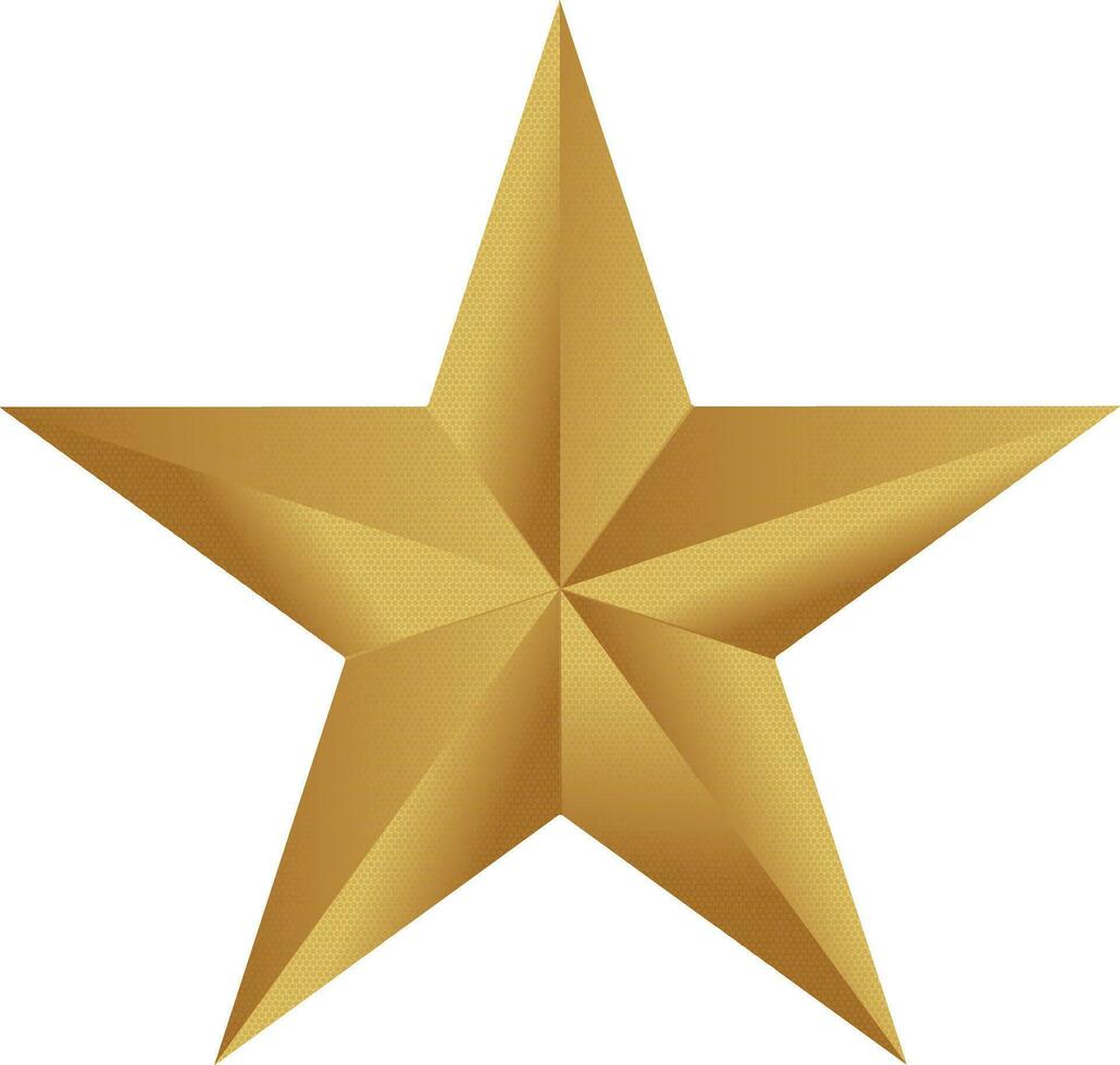 gyllene stjärna ikon isolerat på vit bakgrund vektor