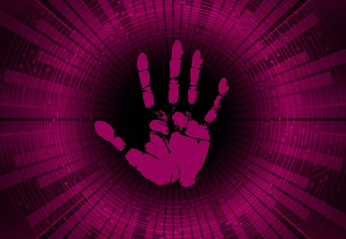 modern Internet-Sicherheit Finger drucken auf Technologie Hintergrund vektor