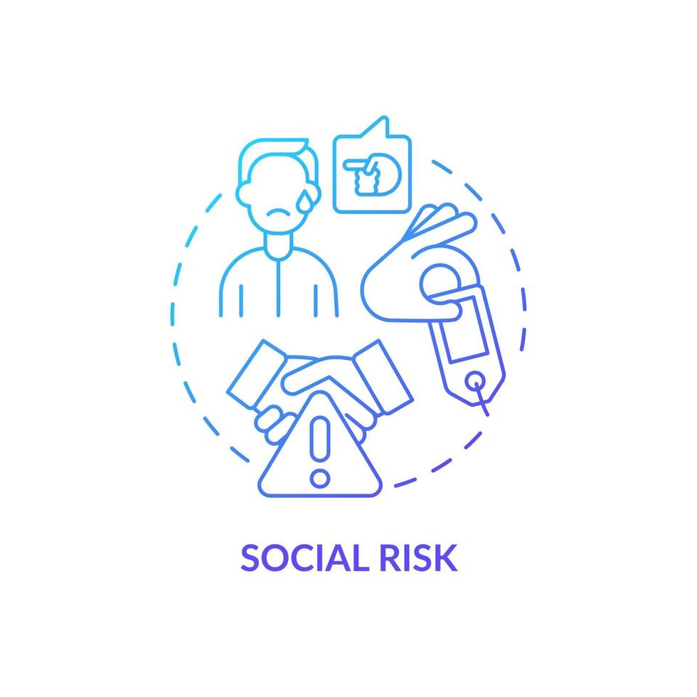 social risk koncept ikon vektor