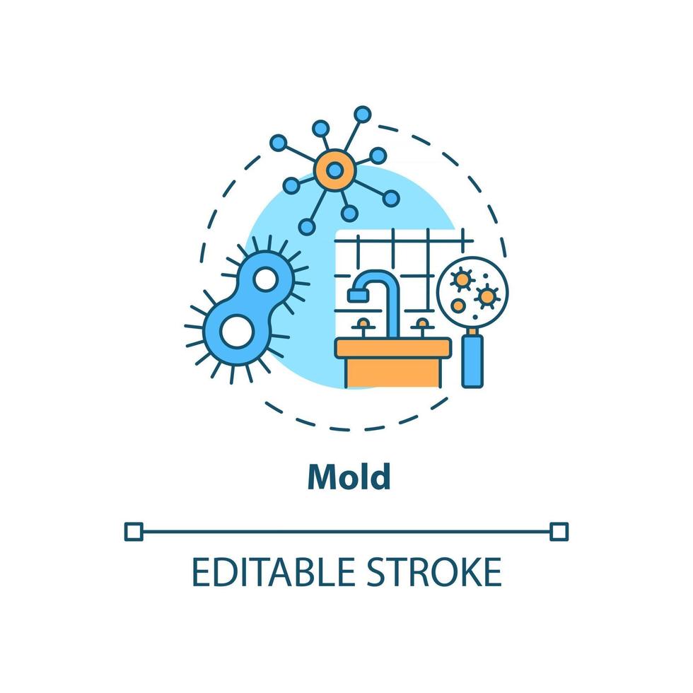 mögel koncept ikon vektor