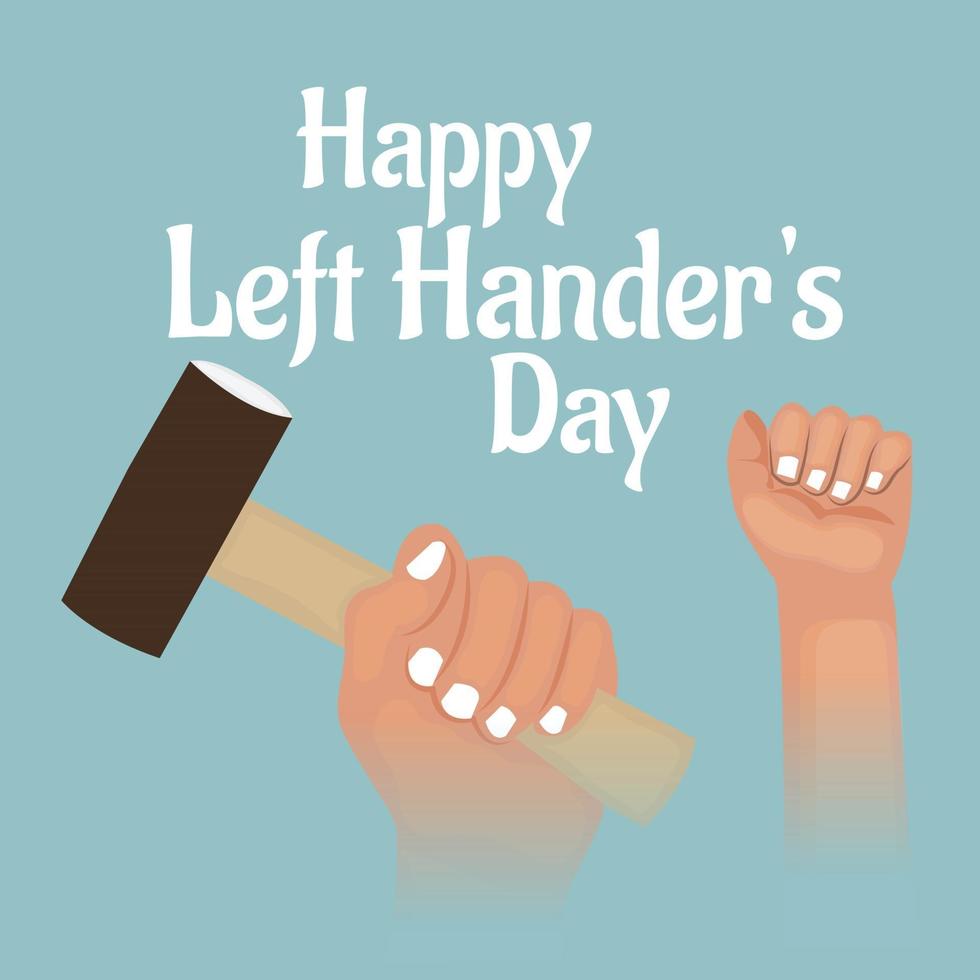 Vektorillustration eines Hintergrunds für glücklichen Linkshänder Tag vektor