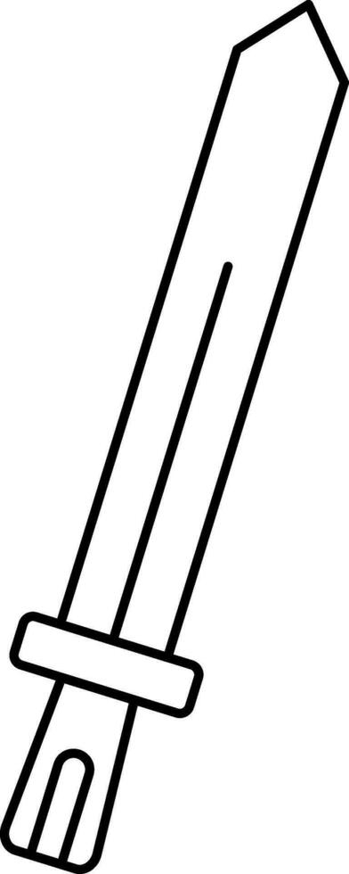 linjär stil svärd ikon eller symbol. vektor