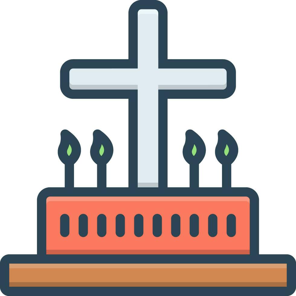Färg ikon för liturgisk vektor