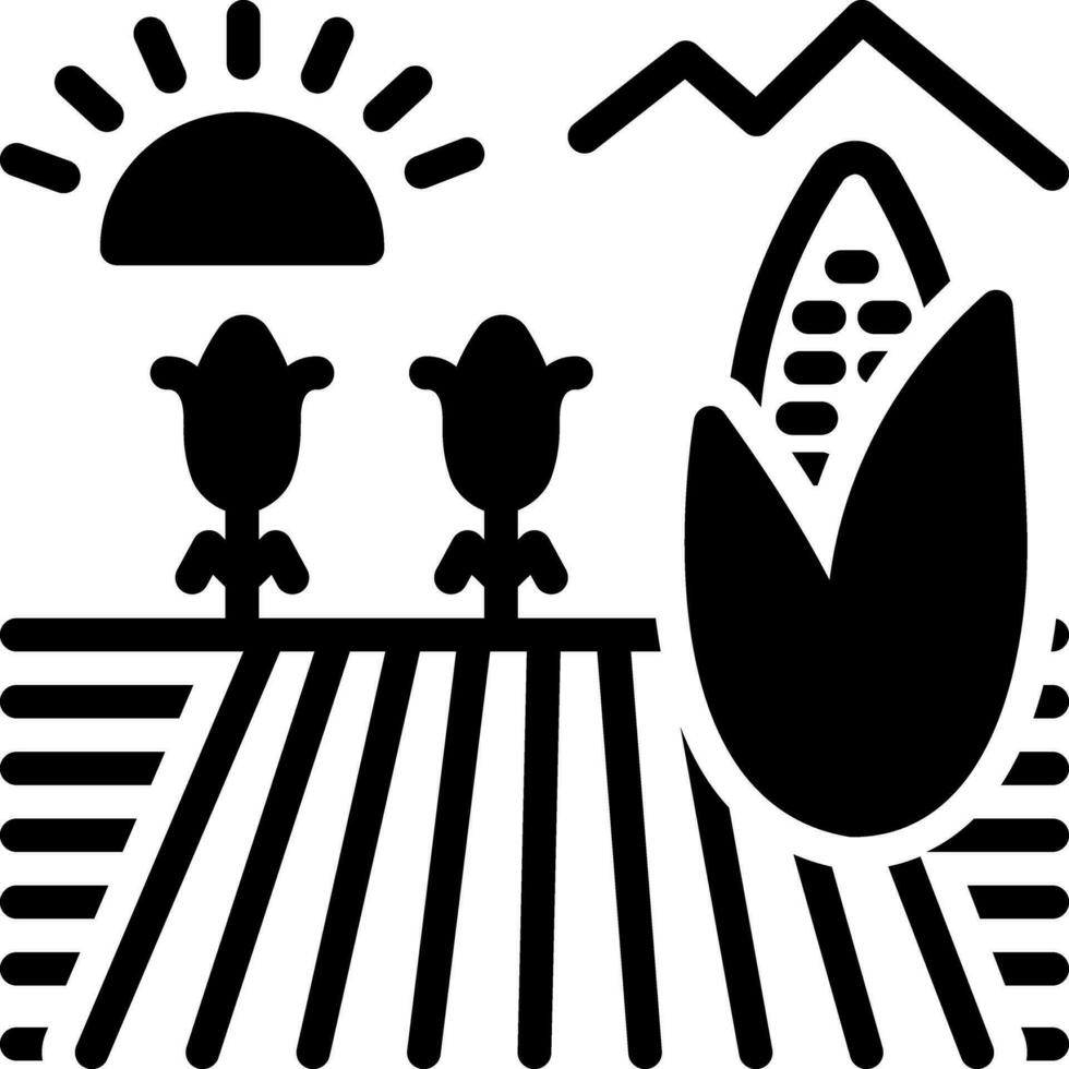 solide Symbol zum Kornfeld vektor