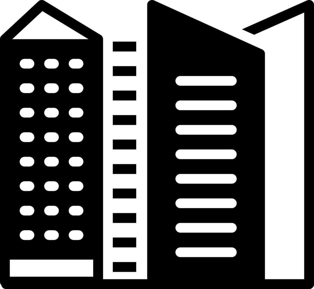 fast ikon för byggnader vektor