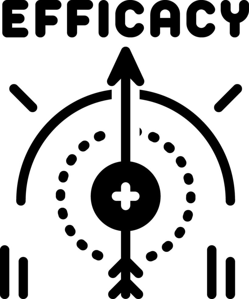 solide Symbol zum Wirksamkeit vektor