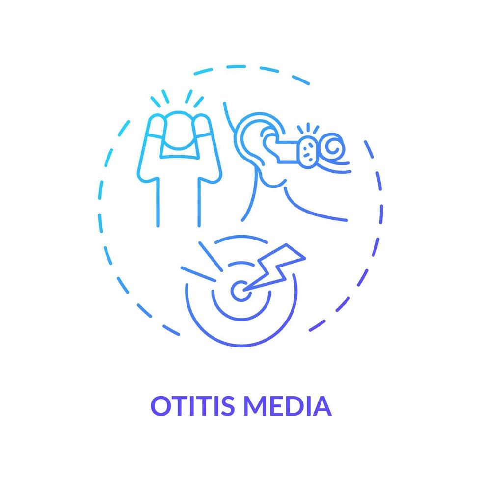Otitis Media Konzept Symbol vektor