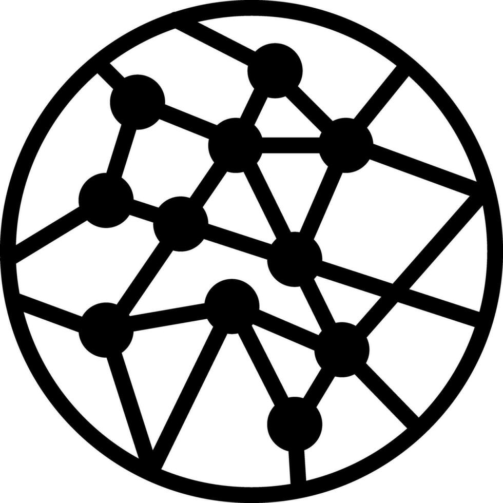 solide Symbol zum Netzwerk Verbindung vektor