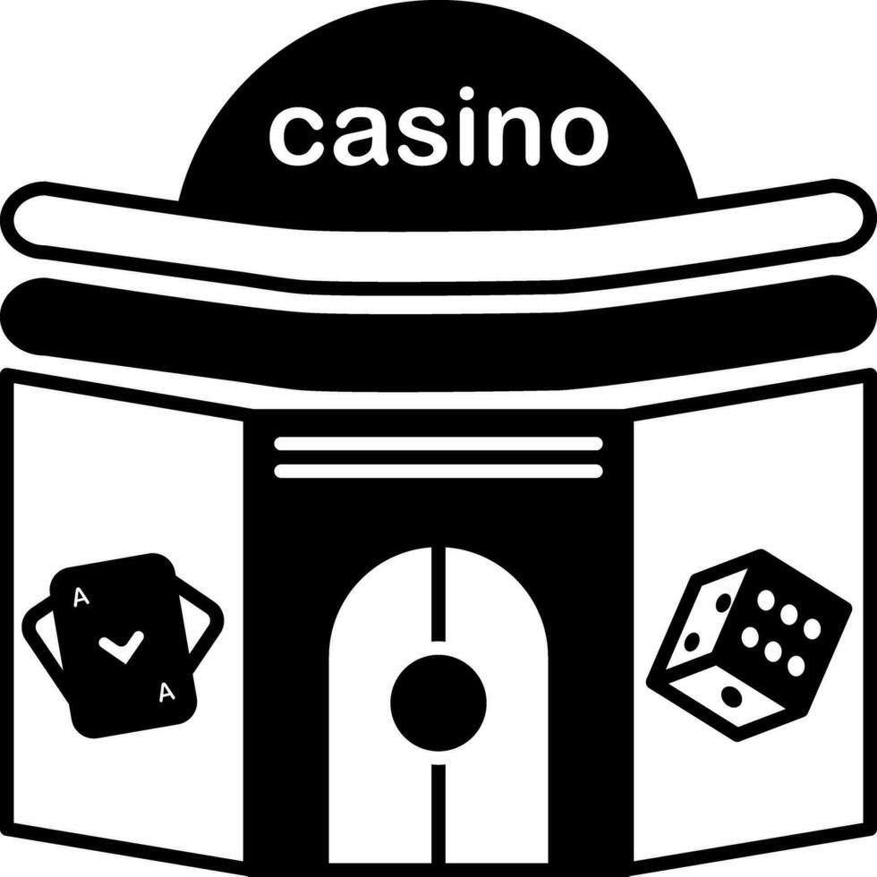 fast ikon för kasino vektor
