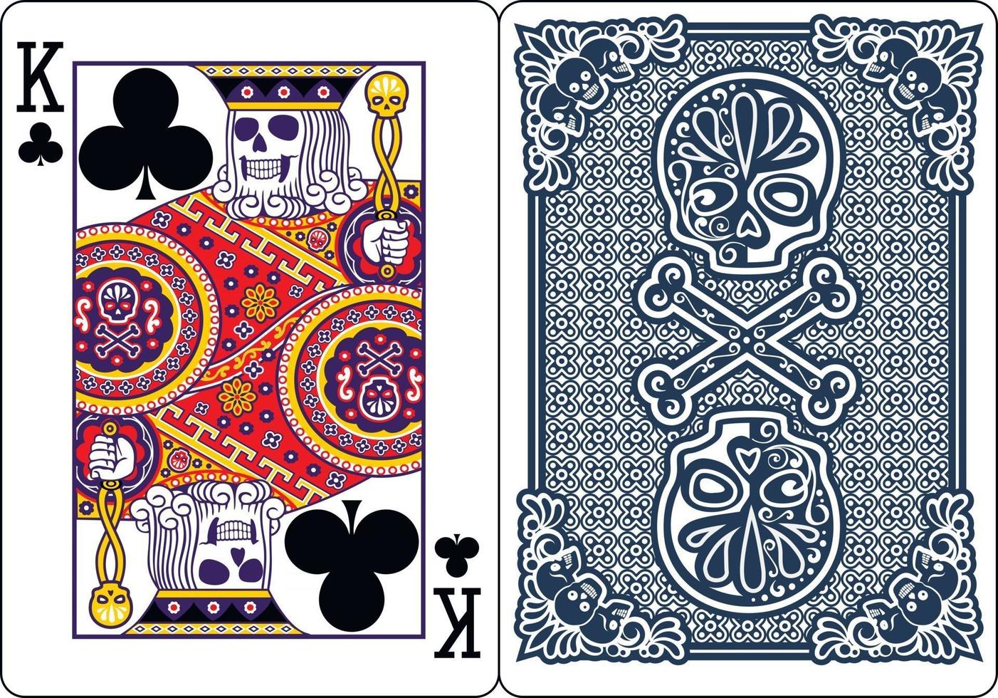 exklusive Skeleton Poker Spielkarten vektor