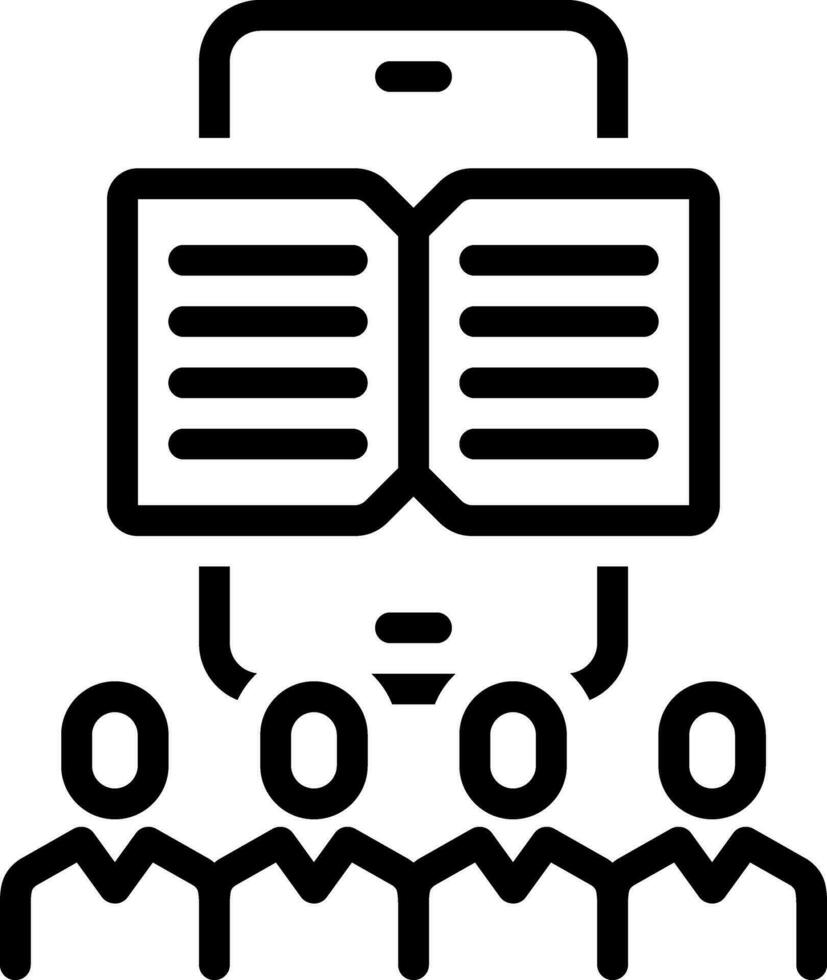 Liniensymbol zum Lernen vektor