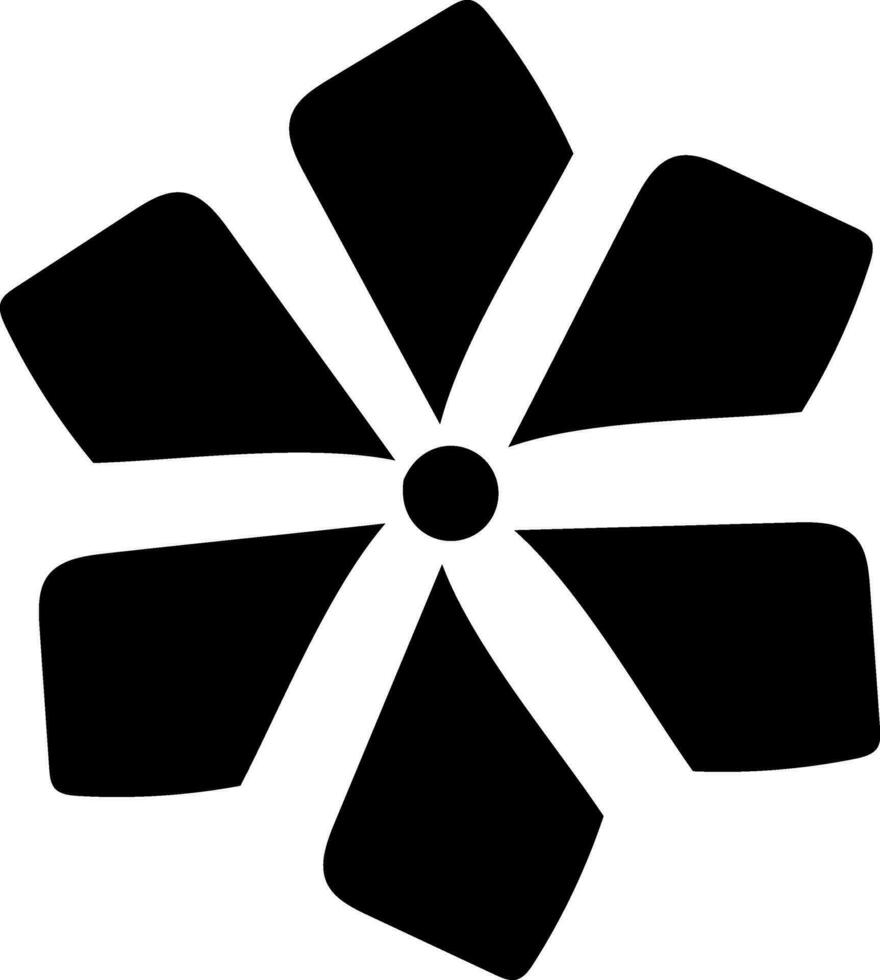 svart Färg ikon av blomma. vektor