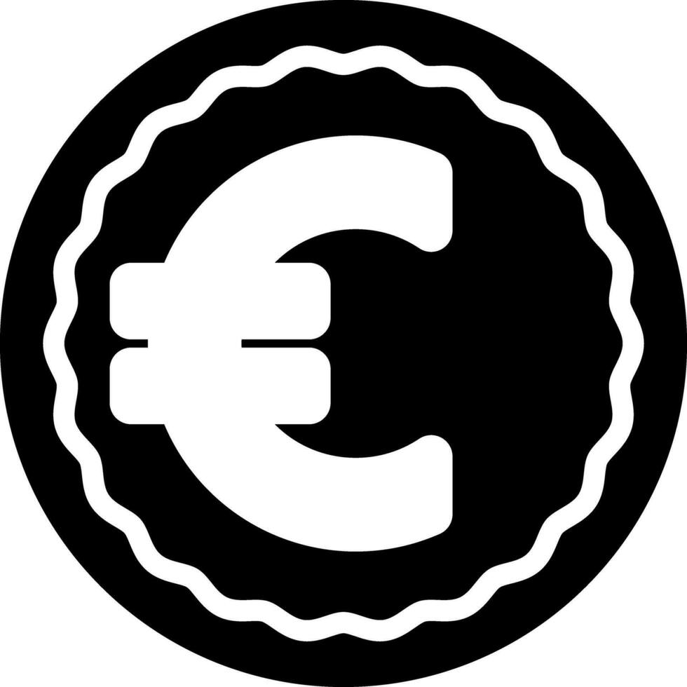 solide Symbol zum Euro vektor