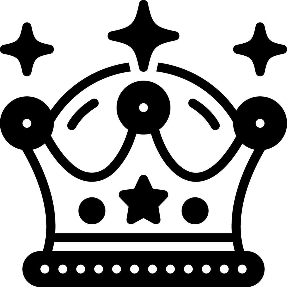 fast ikon för krona vektor