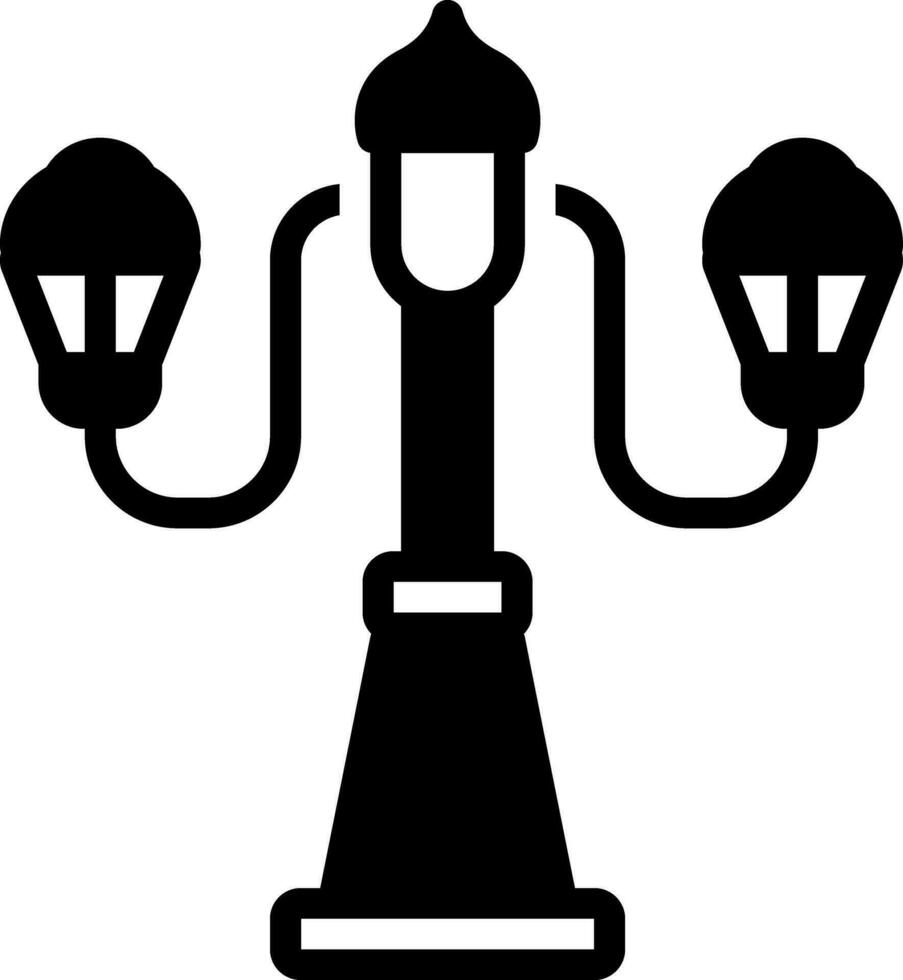 fast ikon för lampa vektor