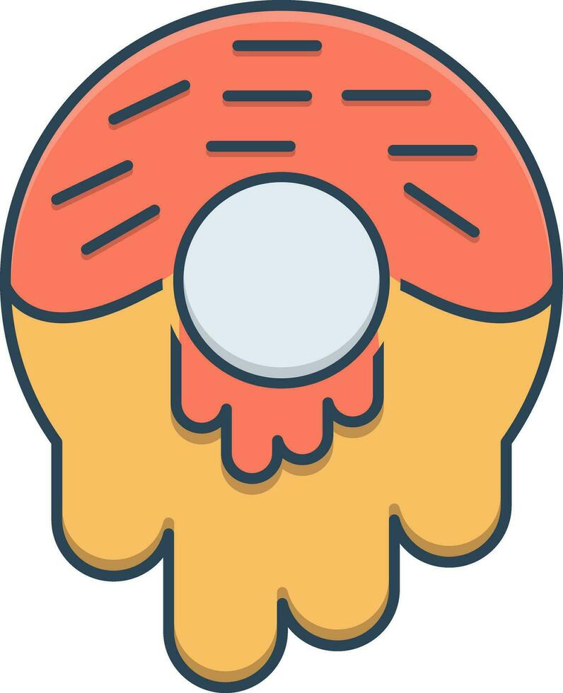 Farbe Symbol zum Donuts vektor