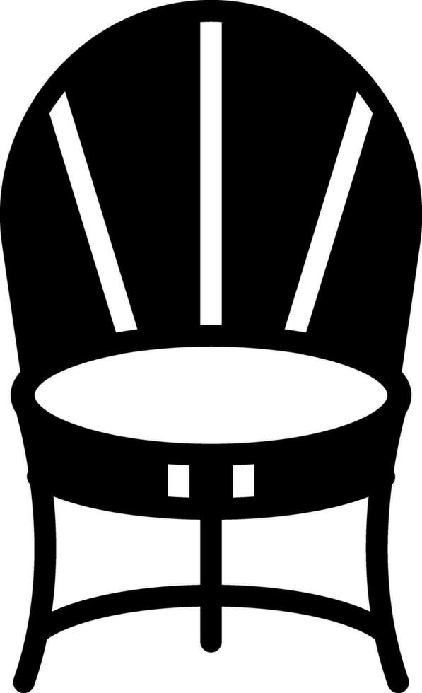 solide Symbol zum Stuhl vektor