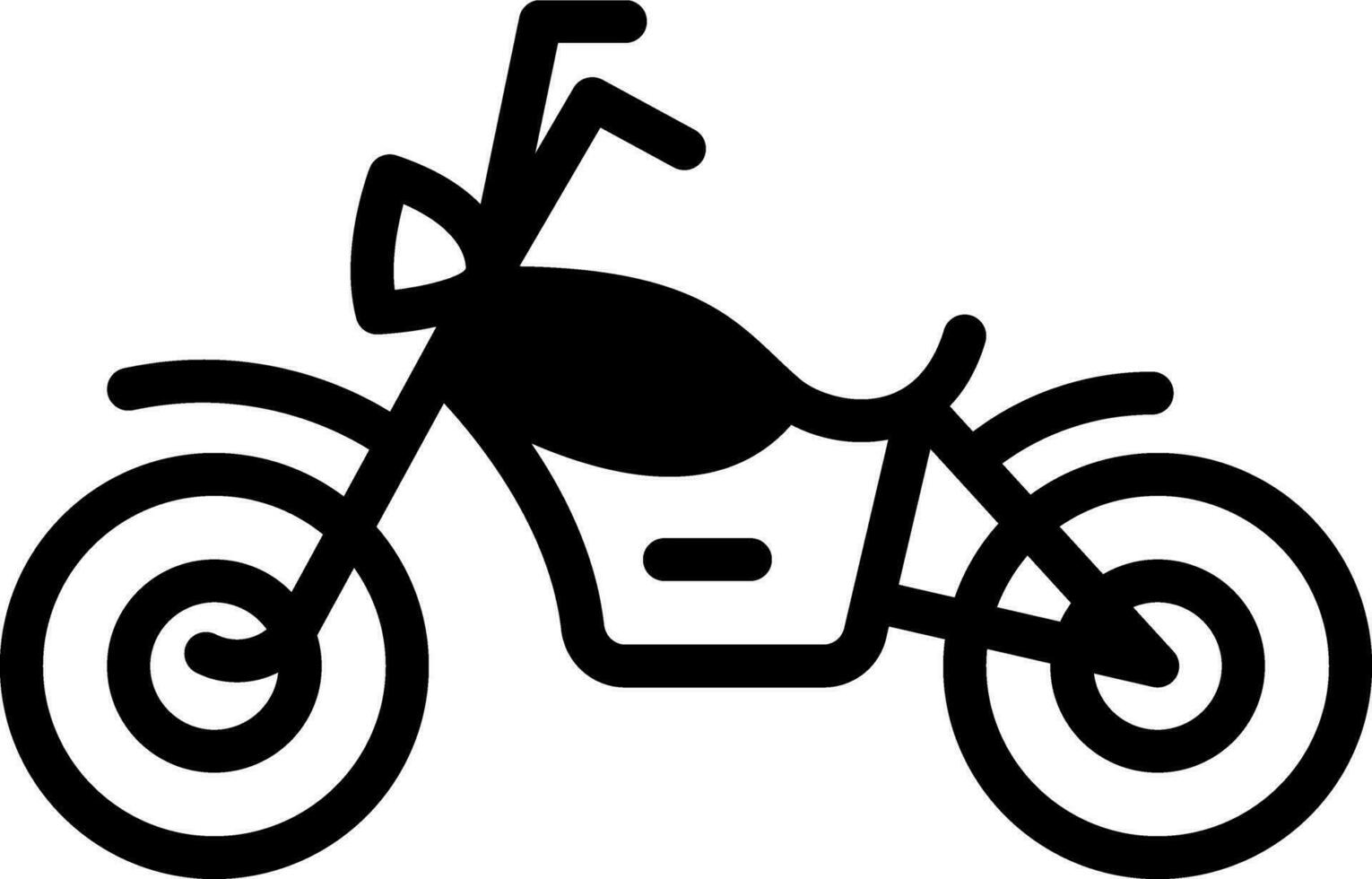 solide Symbol zum Motorrad vektor