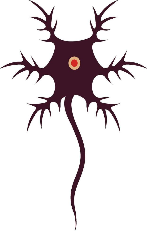 Symbol von Neuron System im Körper. vektor