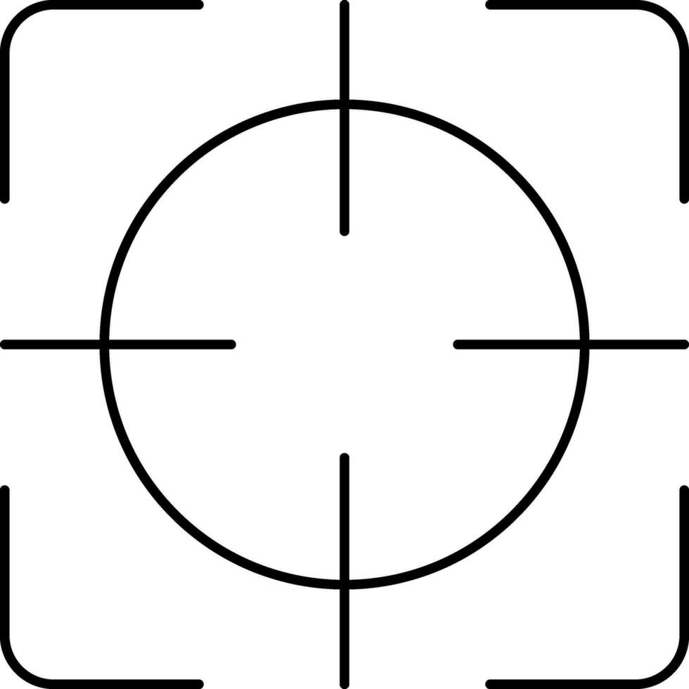 schwarz Schlaganfall Ziel Symbol oder Symbol. vektor