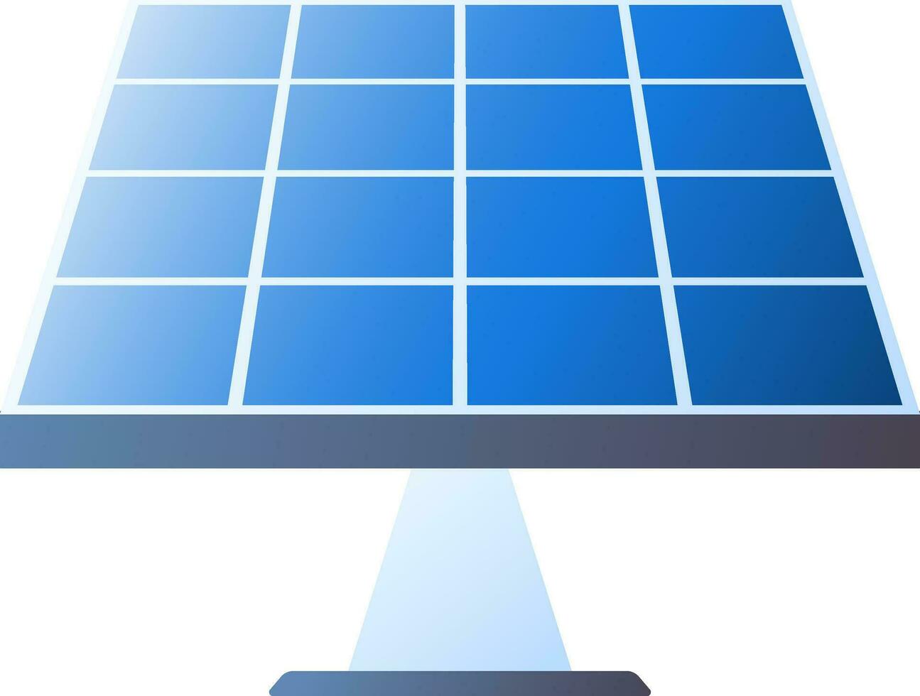 Solar- Panel Symbol im Blau Farbe. vektor