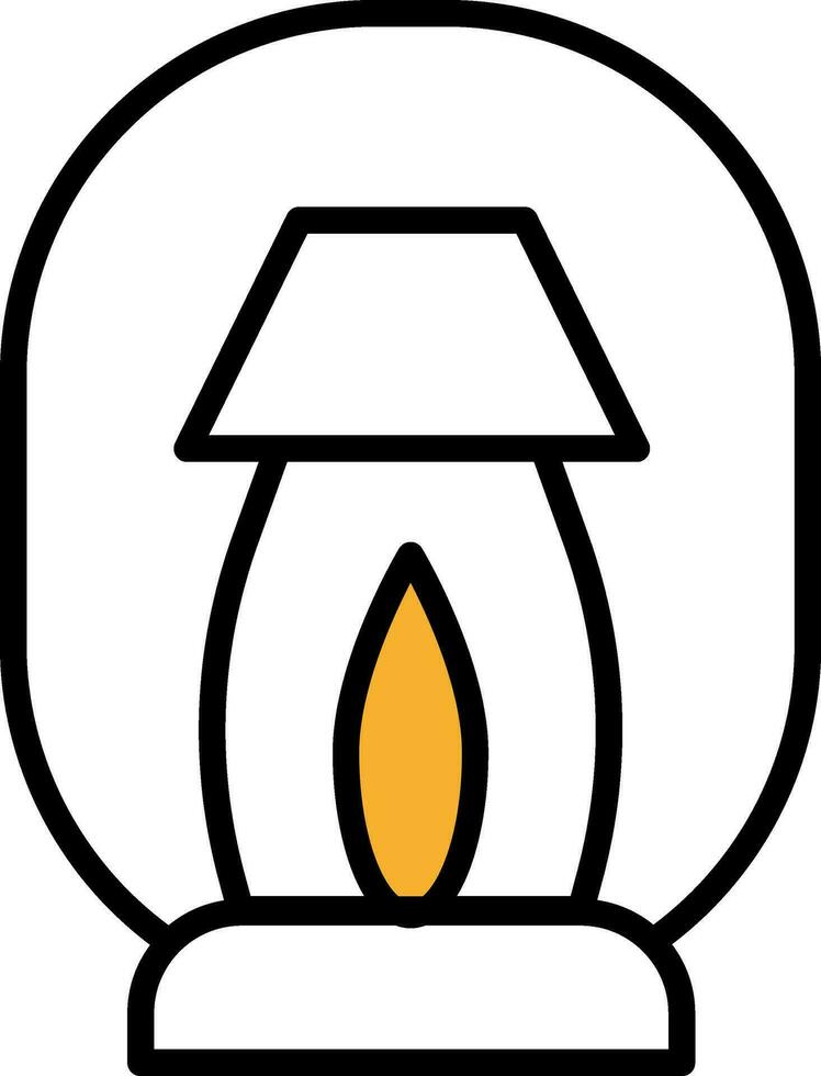 Vektor Illustration von Lampe Symbol im eben Stil.