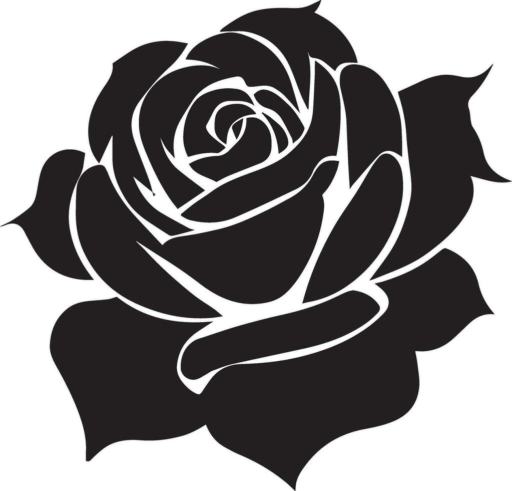 Rose Vektor Design Silhouette Illustration schwarz Farbe