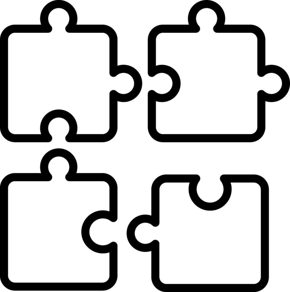 Puzzle-Vektor-Icon-Design vektor