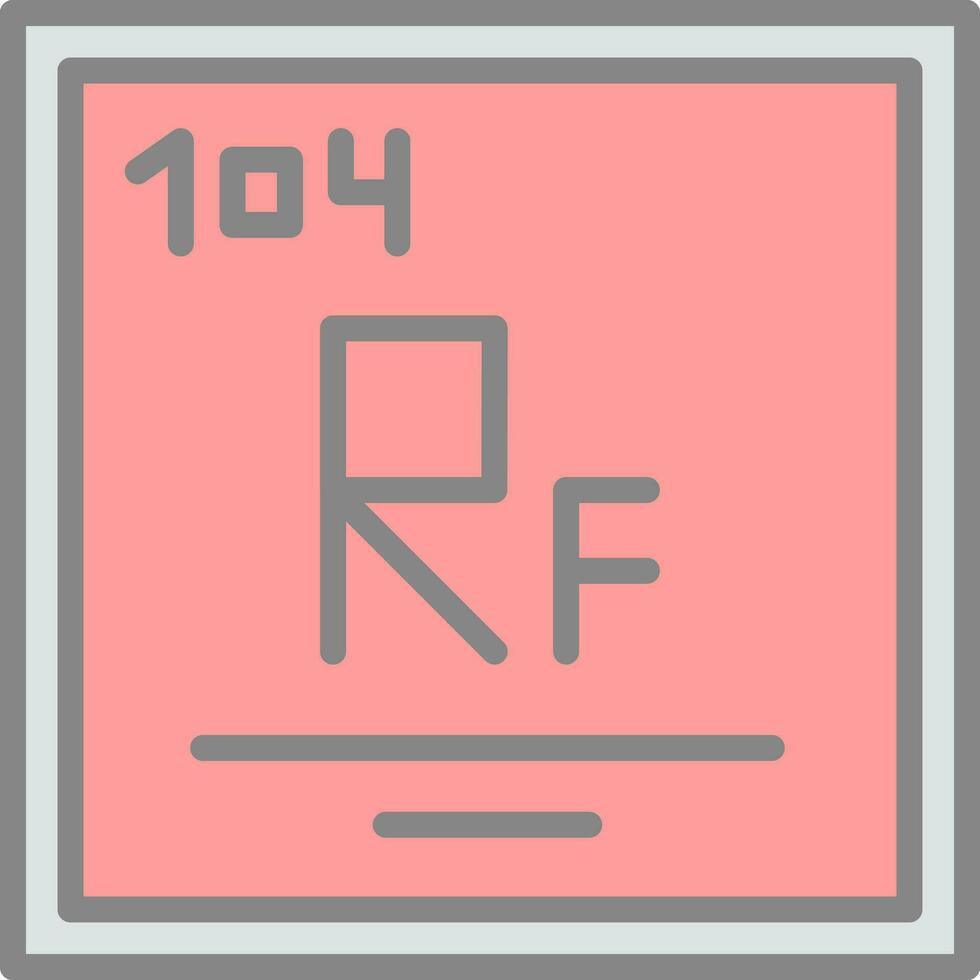 rutherfordium vektor ikon design