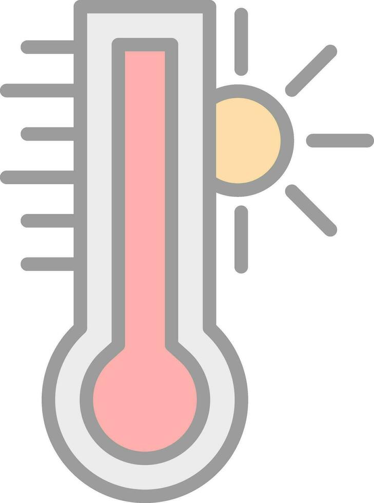 varm temperatur vektor ikon design