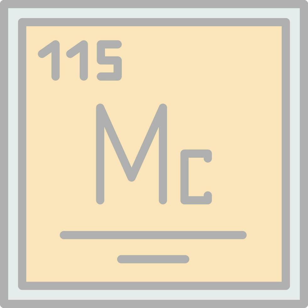 moscovium vektor ikon design