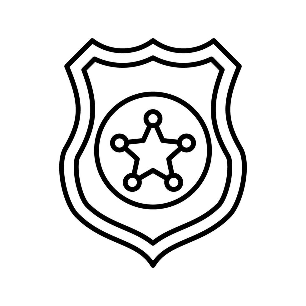 Polizei-Schild-Vektor-Symbol vektor