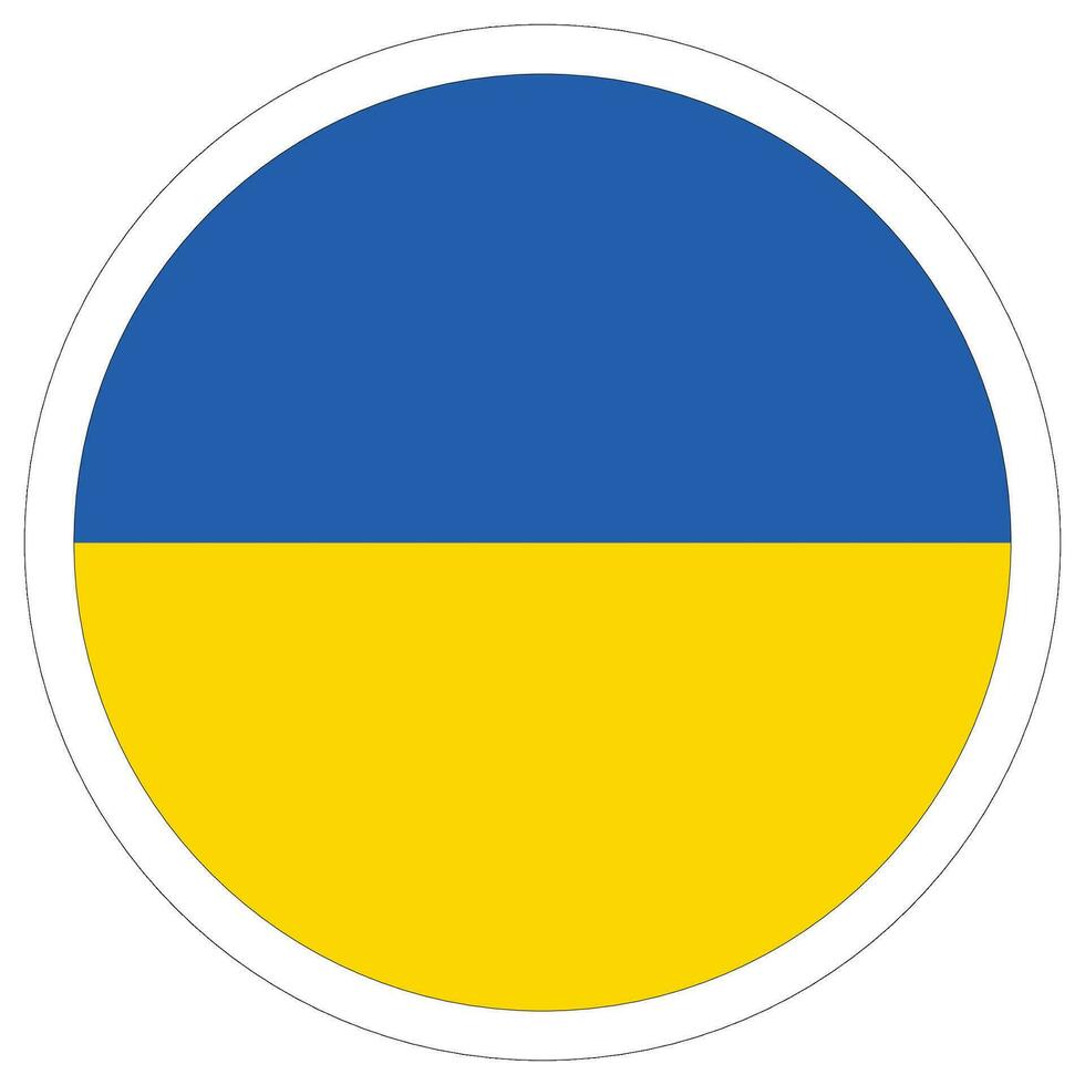 Ukraine Flagge im Kreis. Flagge von Ukraine runden gestalten vektor