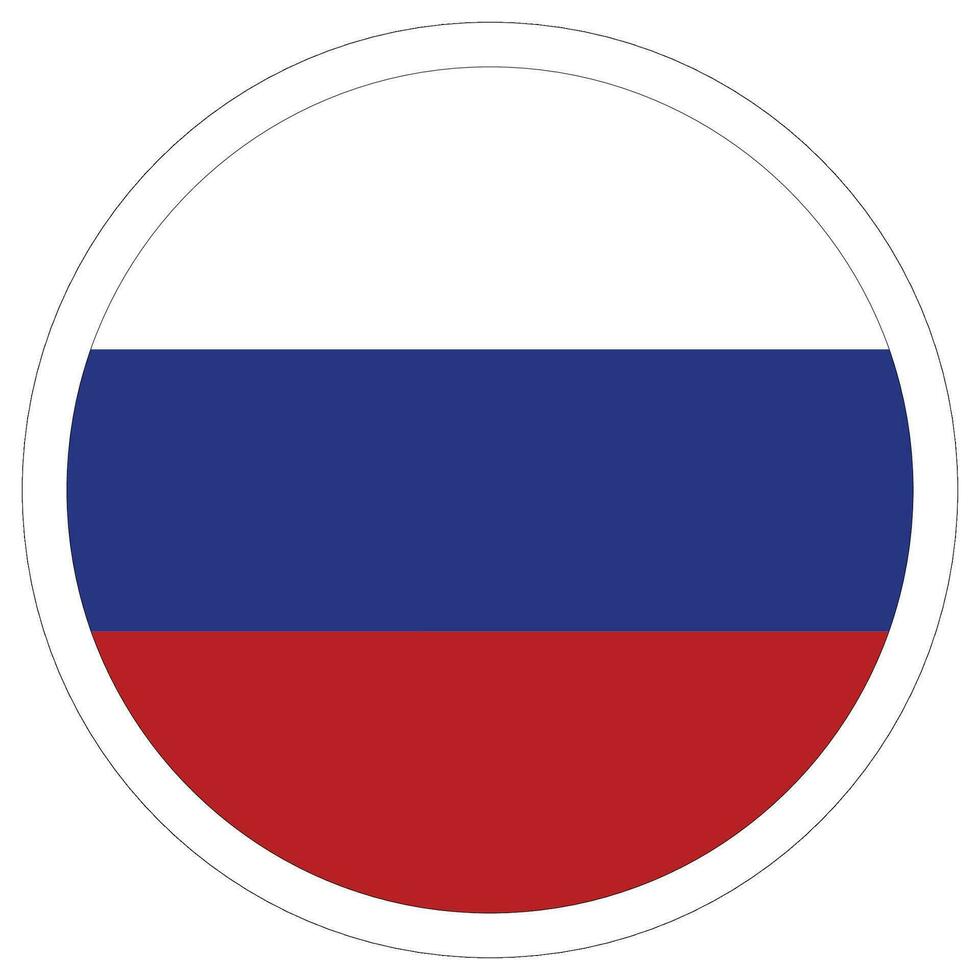 Russisch Flagge im Kreis. Flagge von Russland im gerundet Kreis vektor