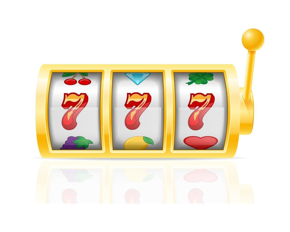 Casino Spielautomat Lager Vektor-Illustration isoliert auf weißem Hintergrund vektor