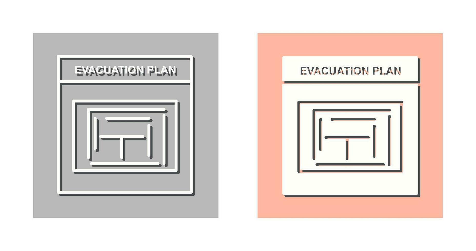 Evakuierungsplan-Vektorsymbol vektor