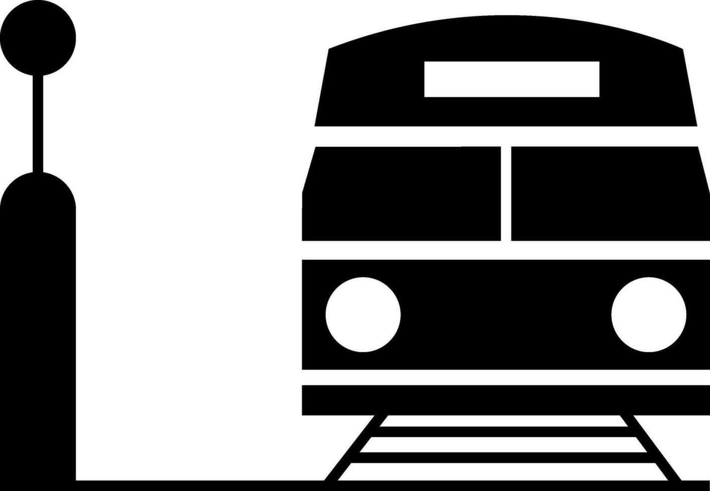 vit och svart tåg. vektor