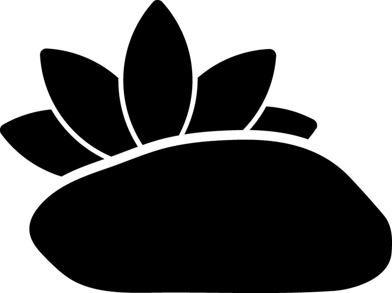 Lotus mit Stein Symbol zum Spa Massage Konzept. vektor