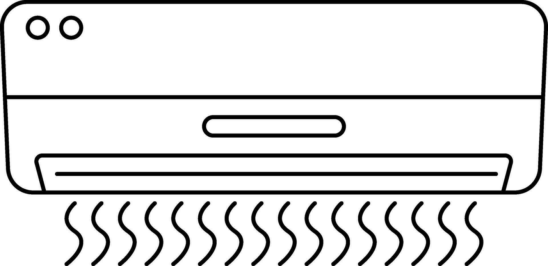 eben Stil modern Luft Klimaanlage. vektor