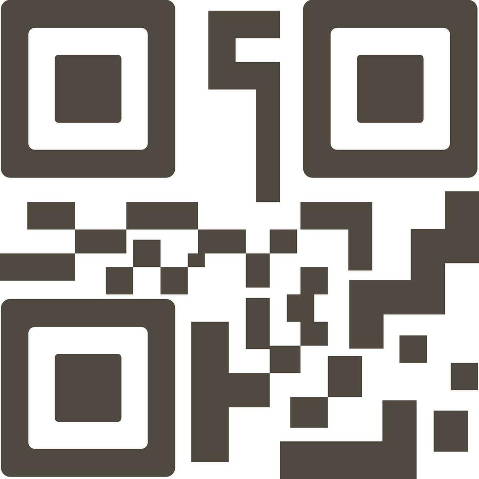 grå qr koda i platt stil. vektor