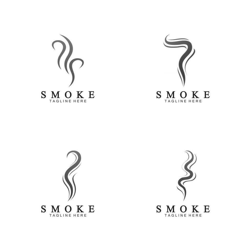 rök ånga ikon logotyp illustration vektor