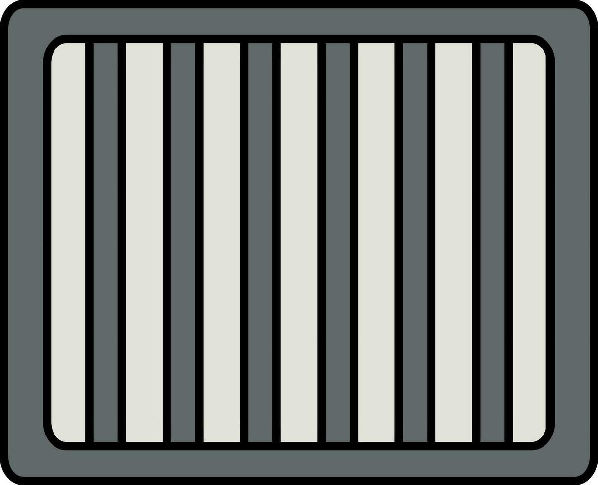 Häftling Zelle Symbol im grau Farbe. vektor
