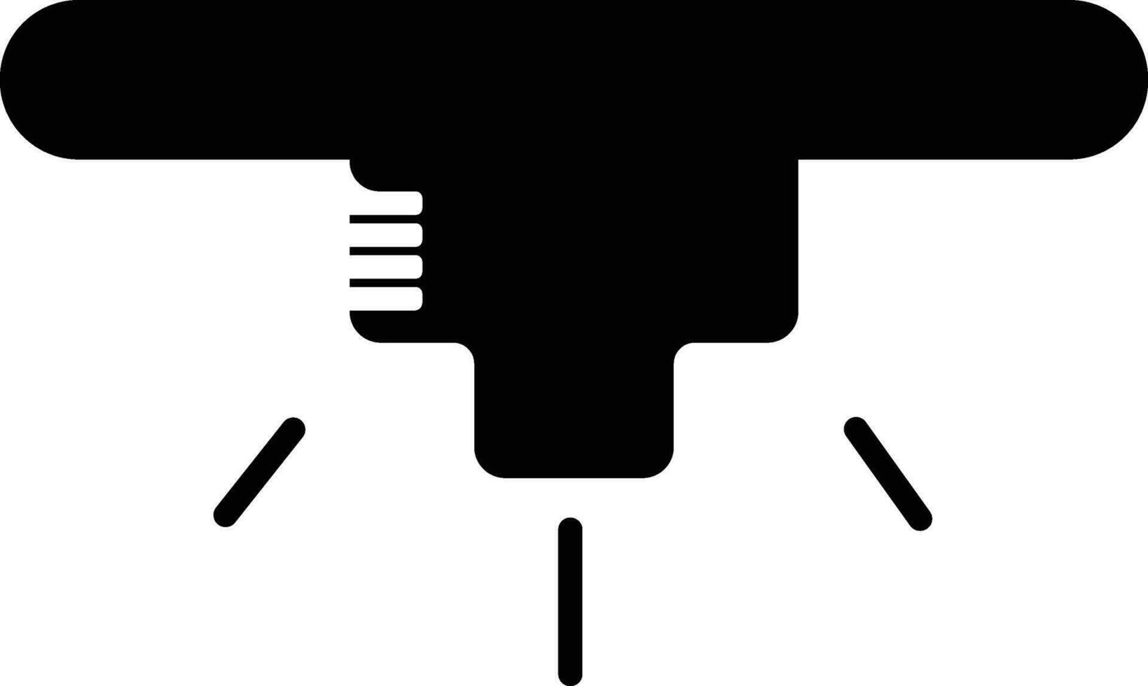 Rauch Detektor Symbol im eben Stil. vektor