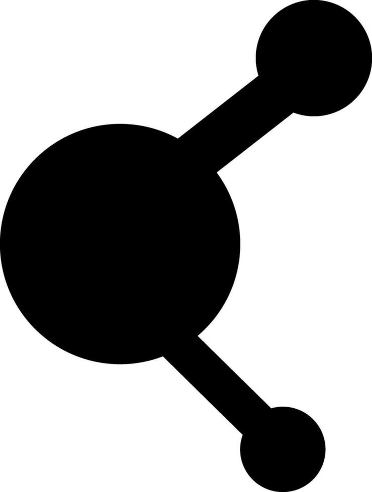 Molekül Symbol im schwarz Farbe. vektor