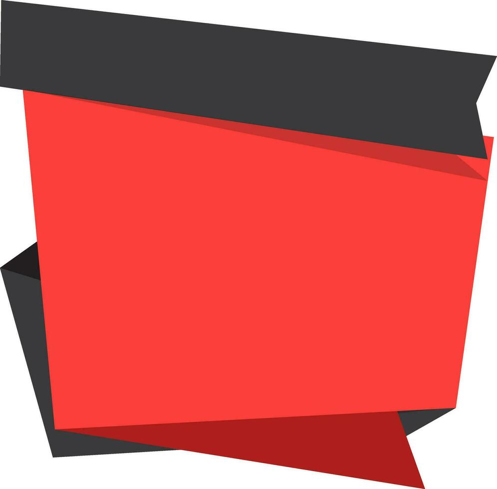 rot und schwarz Papier Banner mit Schleife. vektor
