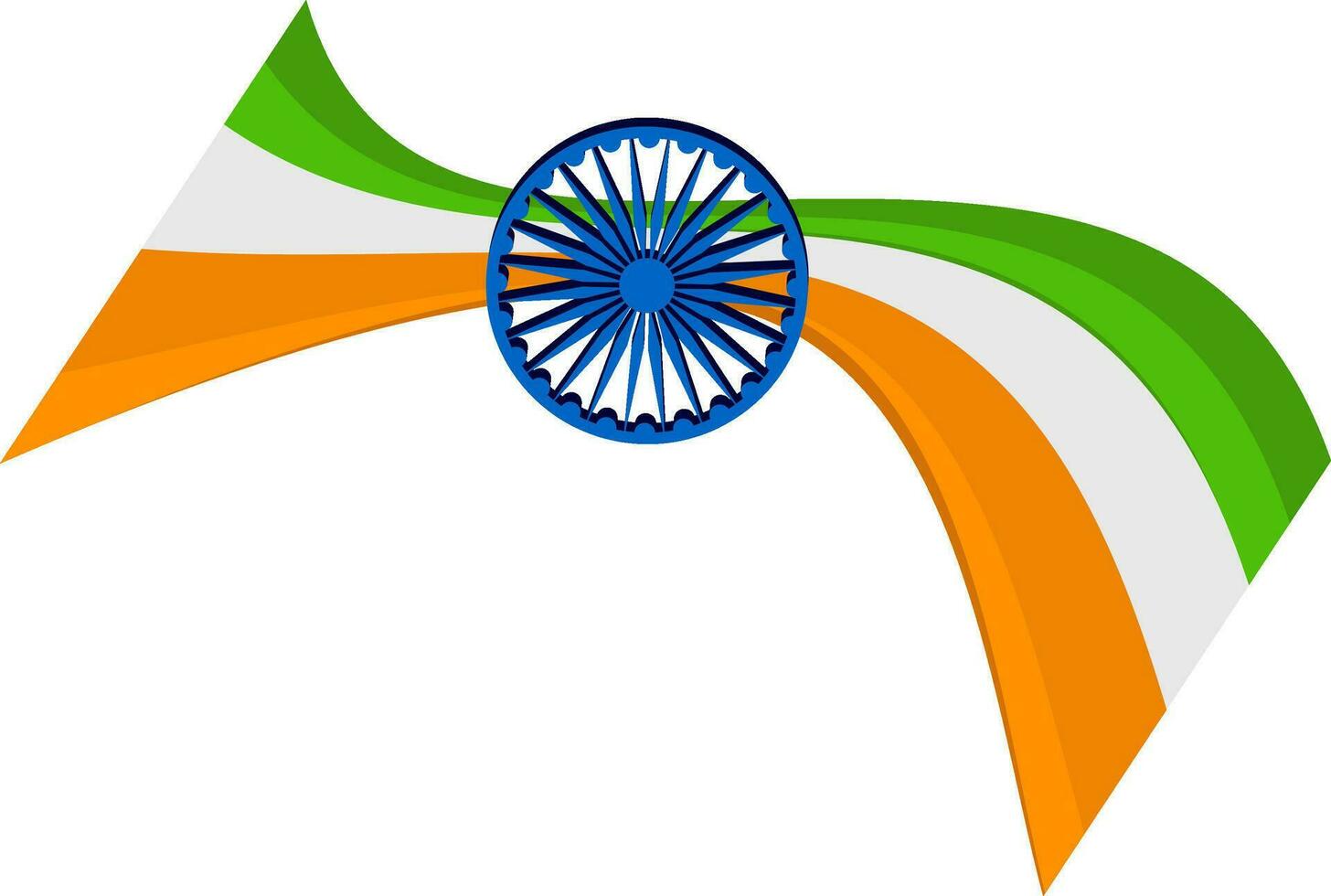3d indisch Flagge Design. vektor